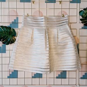 M Boutique- Mini silver belle skirt